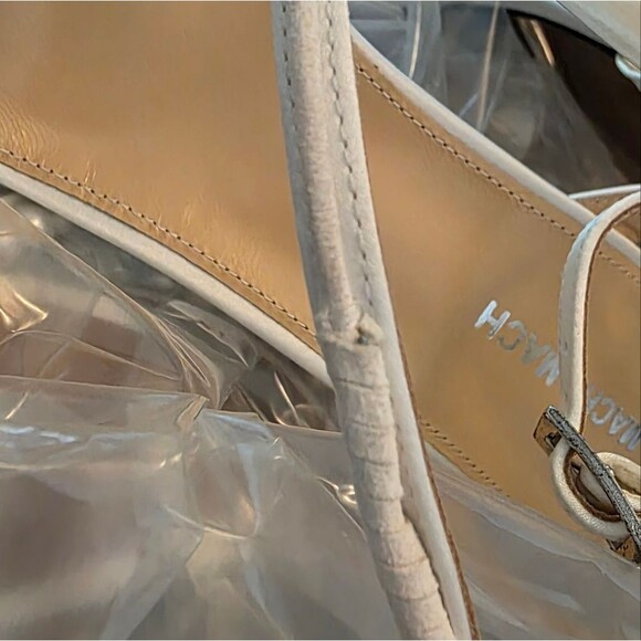 MACH & MACH Wonder Tulip Petite Satin Sandal in White 41 Italian - Picture 16 of 16